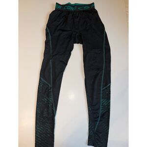 Champion Core Power Compression Tights Men’s Size L Black Green Duo Dry
